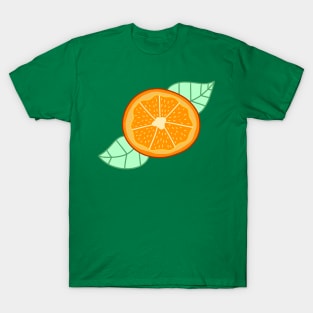 Orange Slice With Leaves T-Shirt